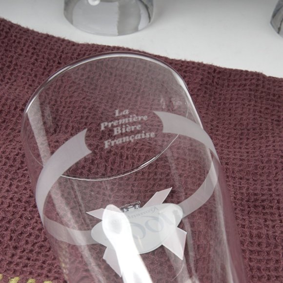 Kronenbourg Embossed 1664 Pint Glasses, Clear and Frosted (Set of 10) - Picture 5 of 7